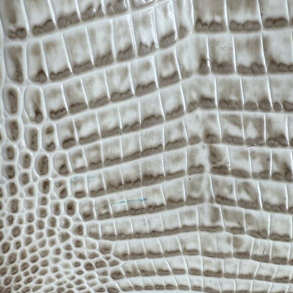 Brahmin Duxbury Satchel Shoulder Bag Beige White Melbourne Croc Embossed Purse‎ - Picture 12 of 16